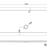 Поддон с центральным сливом 1700 x 760 мм [Z1184] 1