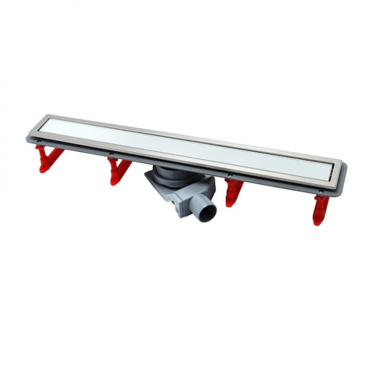 Линейный трап 850 мм CONFLUO PREMIUM LINE WITH WHITE GLASS, двухсторонняя модель PESTAN 13000285