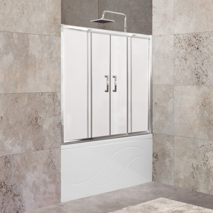Душевая шторка на ванну BELBAGNO UNIQUE-VF-2 BelBagno UNIQUE-VF-2-150/180-140-C-Cr
