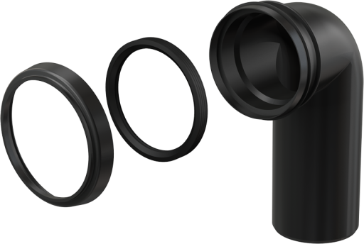 Колено стока, комплект DN90/90 Alcadrain M908