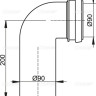 Колено стока, комплект DN90/90 Alcadrain M908