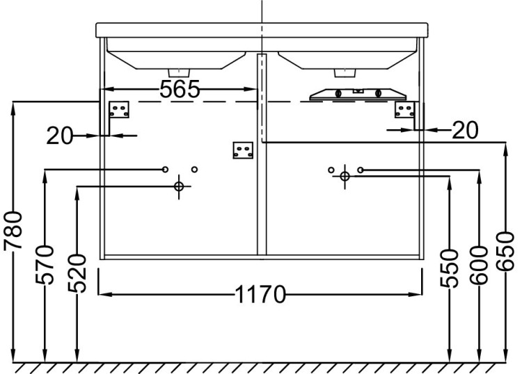 Мебель 117 см для раковины-столешницы, серый антрацит Jacob Delafon STRUKTURA EB1283-N14