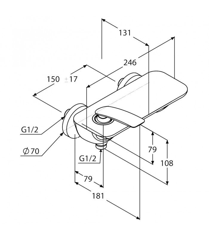 Смеситель для душа Kludi Balance 527100575