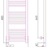 Полотенцесушитель электрический Сунержа Модус 2.0 800x300 МЭМ левый Без покрытия