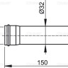 Удлинитель DN32 Alcadrain A4000
