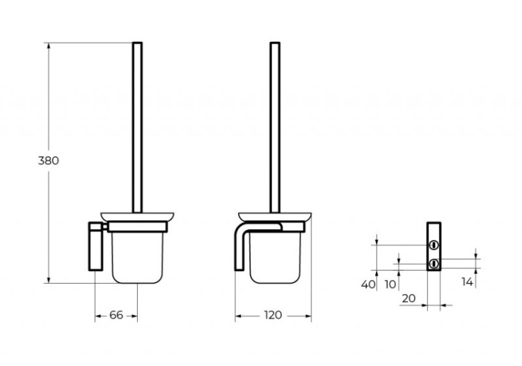 Щетка для унитаза подвесная Cezares CZR-F-8932