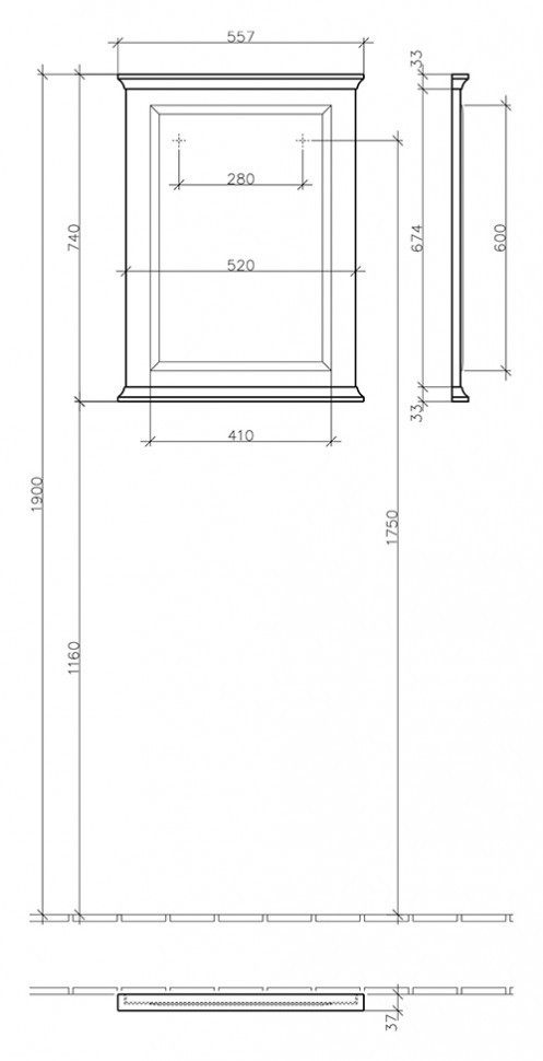 Зеркало Villeroy&Boch Hommage 56