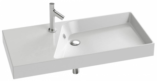 Подвесная раковина-столешница 100 х 46 см, гладкая нижняя поверхность Jacob Delafon RYTHMIKEXN112-Z-00