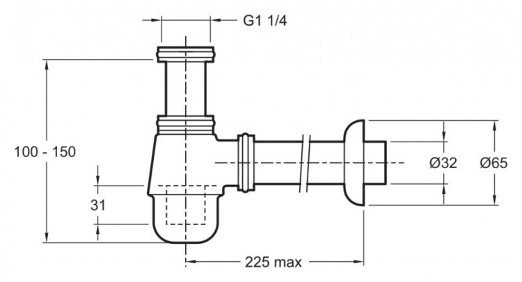 Сифон бутылочный Jacob Delafon E78287-CP