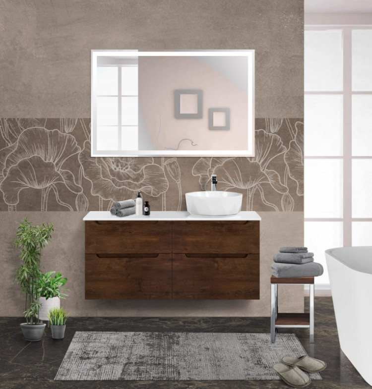 База под раковину подвесная с двумя выкатными ящиками 600x450x600 BelBagno ETNA-H60-600-2C-SO-RN-P