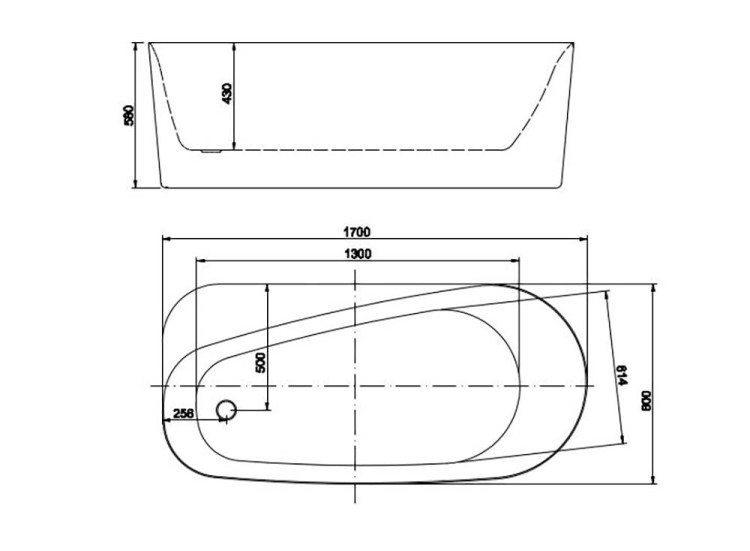 Ванна акриловая отдельностоящая Aquatek AQ-1115780