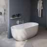 Отдельностоящая, овальная акриловая ванна в комплекте со сливом-переливом Cezares BB706-1700-770