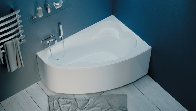 Ванна акриловая асимметричная 1Marka Lil 140*90 R