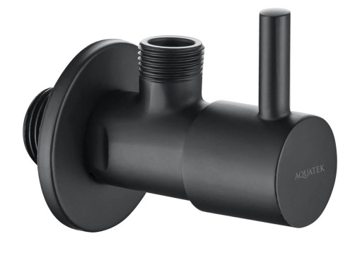 Угловой переходник Aquatek, матовый черный AQ2450MB