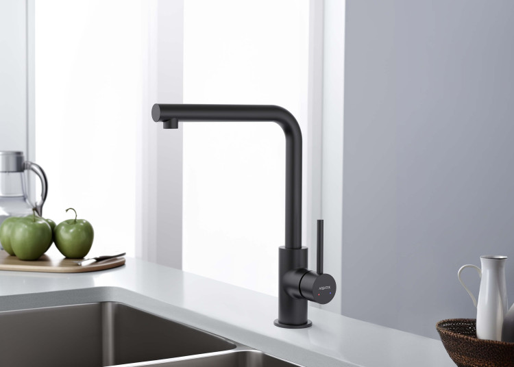 Смеситель для кухни Aquatek, матовый черный AQ1380MB ЕВРОПА
