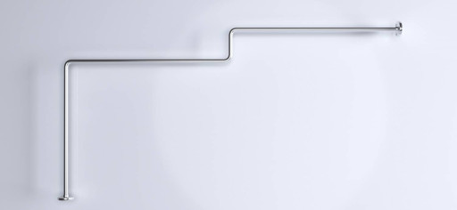 Карниз для ванны 1Marka Linea 1650x850 Г-обр. (хром)