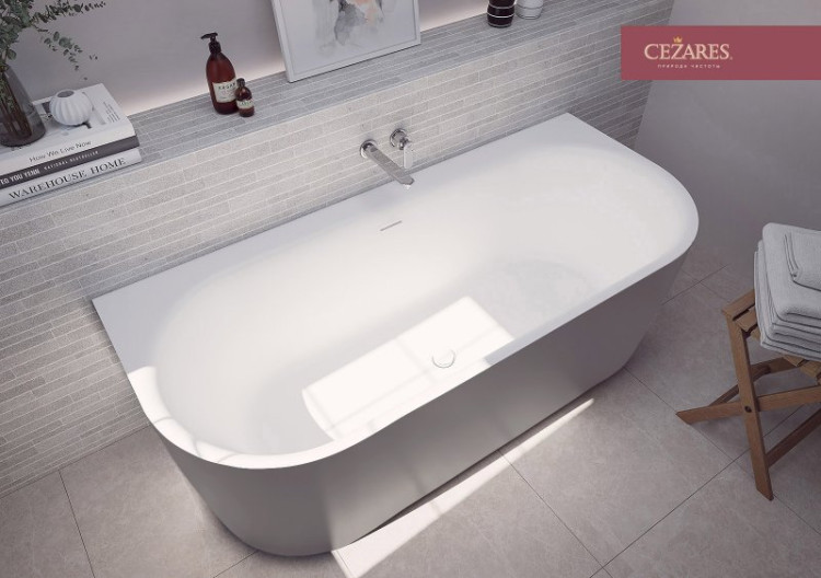 Акриловая ванна Cezares METAURO-INT-Wall-180-80-60-W-MATT