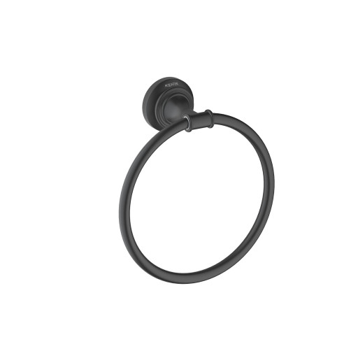 Полотенцедержатель кольцо Aquatek матовый черный AQ4512MB Классик