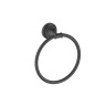 Полотенцедержатель кольцо Aquatek матовый черный AQ4512MB Классик