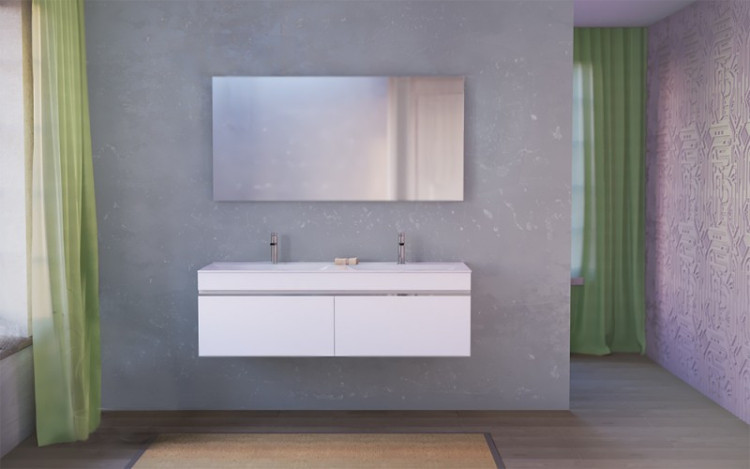 Тумба под раковину Raval Twins 140 подвесная