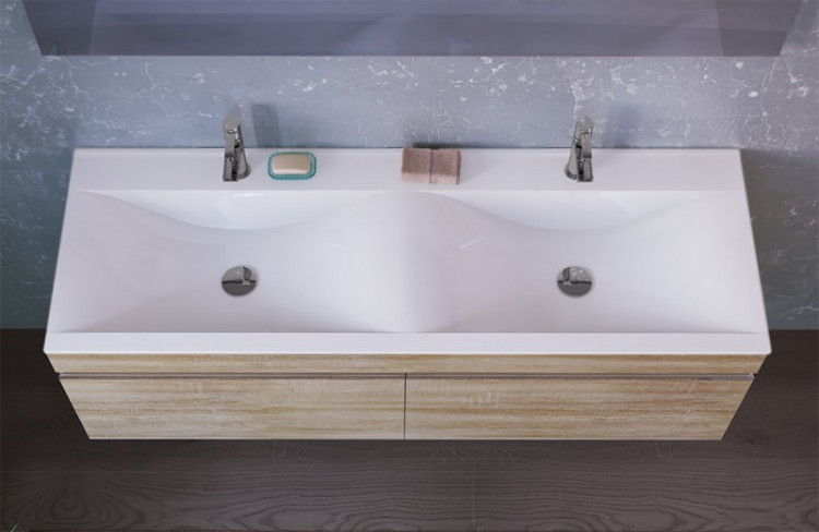 Тумба под раковину Raval Twins 140 подвесная