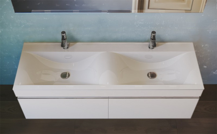 Тумба под раковину Raval Twins 140 подвесная