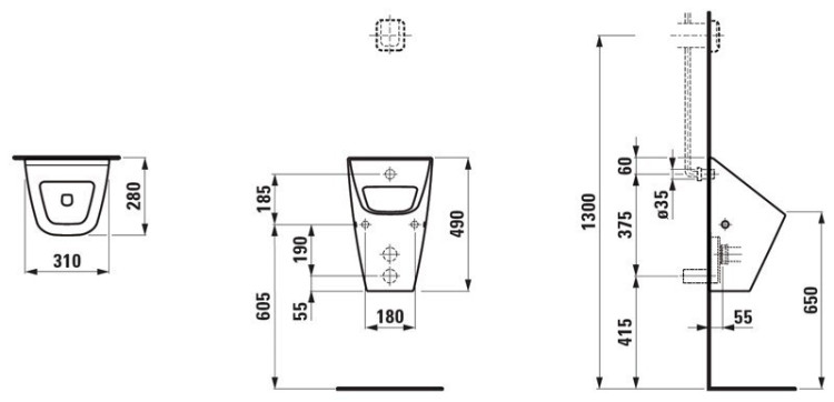 Писсуар Laufen Vila 4114.2