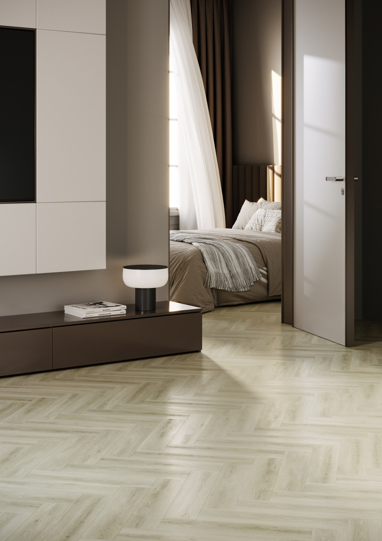 Кварцевый ламинат Fargo Herringbone Дуб Бирмингем 44-6191-4