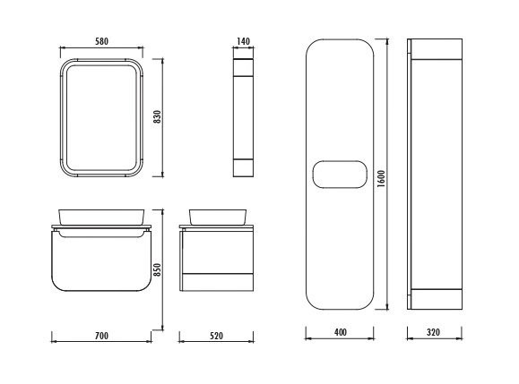 Боковой шкаф PN2160.01.GR