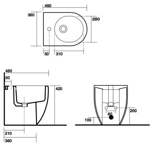Биде Kerasan Flo 3121