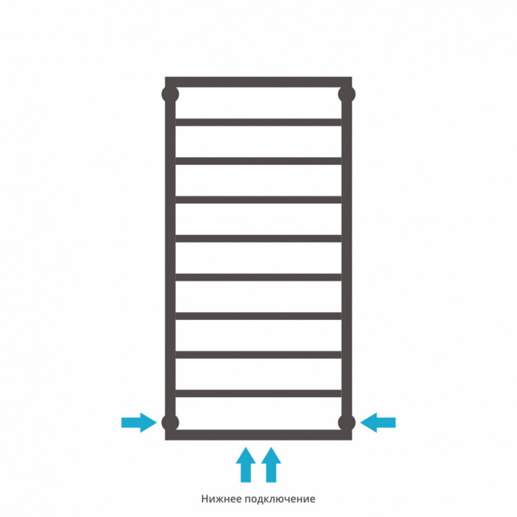 Полотенцесушитель водяной Сунержа Канцлер 1000х500 Матовая шампань