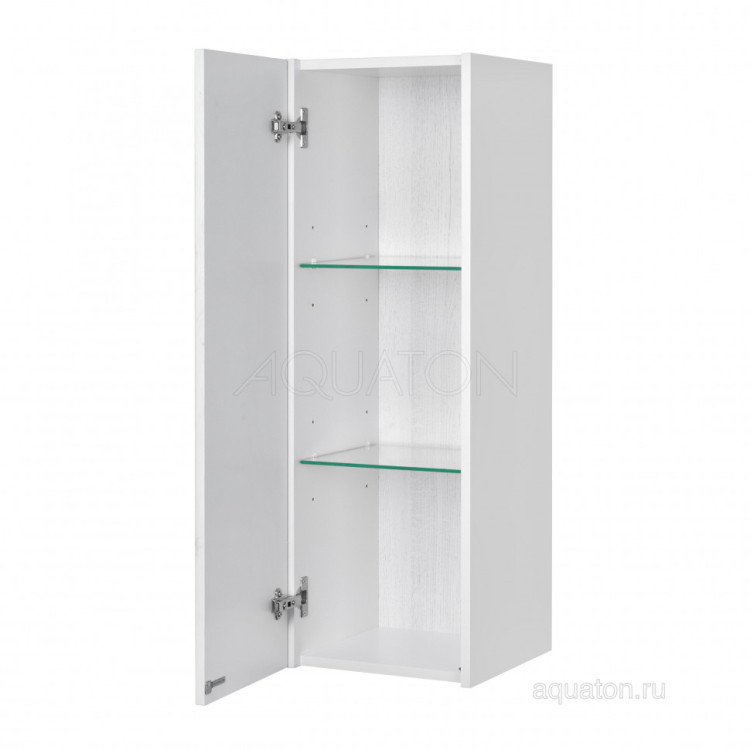 Шкаф навесной AQUATON Сакура левый ольха наварра, белый глянец 1A220803SKW8L