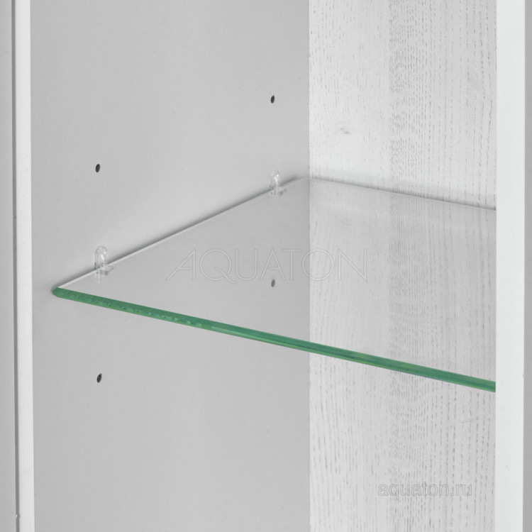 Шкаф навесной AQUATON Сакура левый ольха наварра, белый глянец 1A220803SKW8L