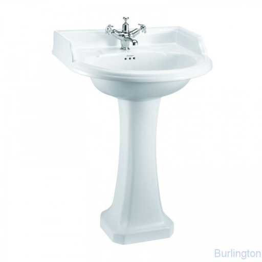 Классическая круглая раковина на 1 отверстие с пьедесталом Regal