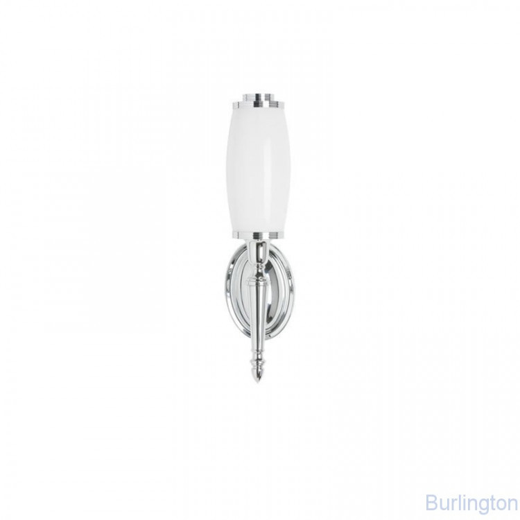 Светильник с овальным основанием и матовым цилиндрическим плафоном, НИКЕЛЬ