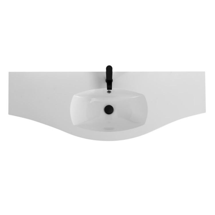 Стеклянная раковина, 138x52x1,5 Cezares 82411