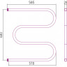 Полотенцесушитель водяной Стилье М-образный 600х600 резьба-сгон 1