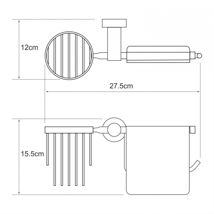 WasserKRAFT Donau K-9459 Держатель туалетной бумаги и освежителя