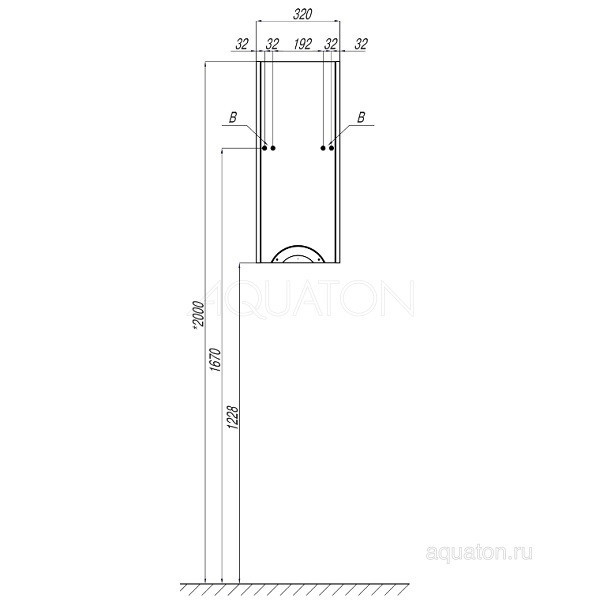 Полуколонна Aquaton Сильва левая дуб полярный 1A215703SIW7L