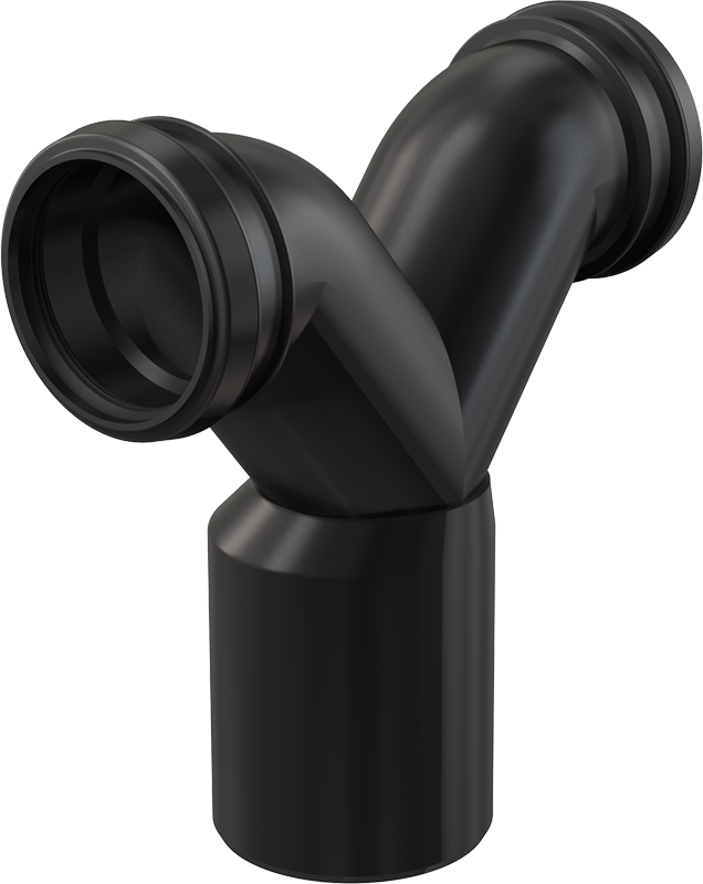 Двойное колено 90° с защитными затворами Alcadrain M909