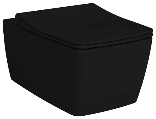 Подвесной безободковый унитаз Metropole Rim-Ex, цвет Матовый Черный