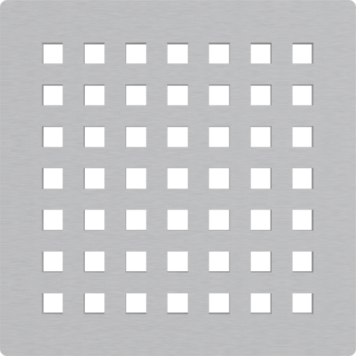 Решетка для cливных трапов из нержавеющей стали 102×102 мм, нержавеющая сталь Alcadrain MPV014