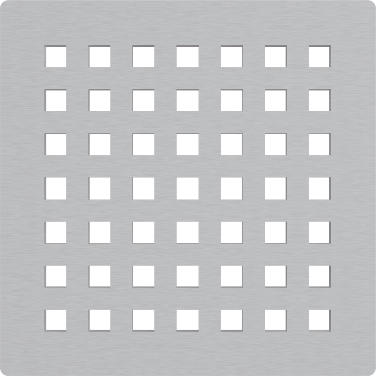 Решетка для cливных трапов из нержавеющей стали 102×102 мм, нержавеющая сталь Alcadrain MPV014