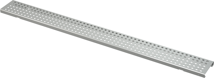 Решетка для дренажного желоба 100 мм, оцинкованная сталь Alcadrain ADZ-R123