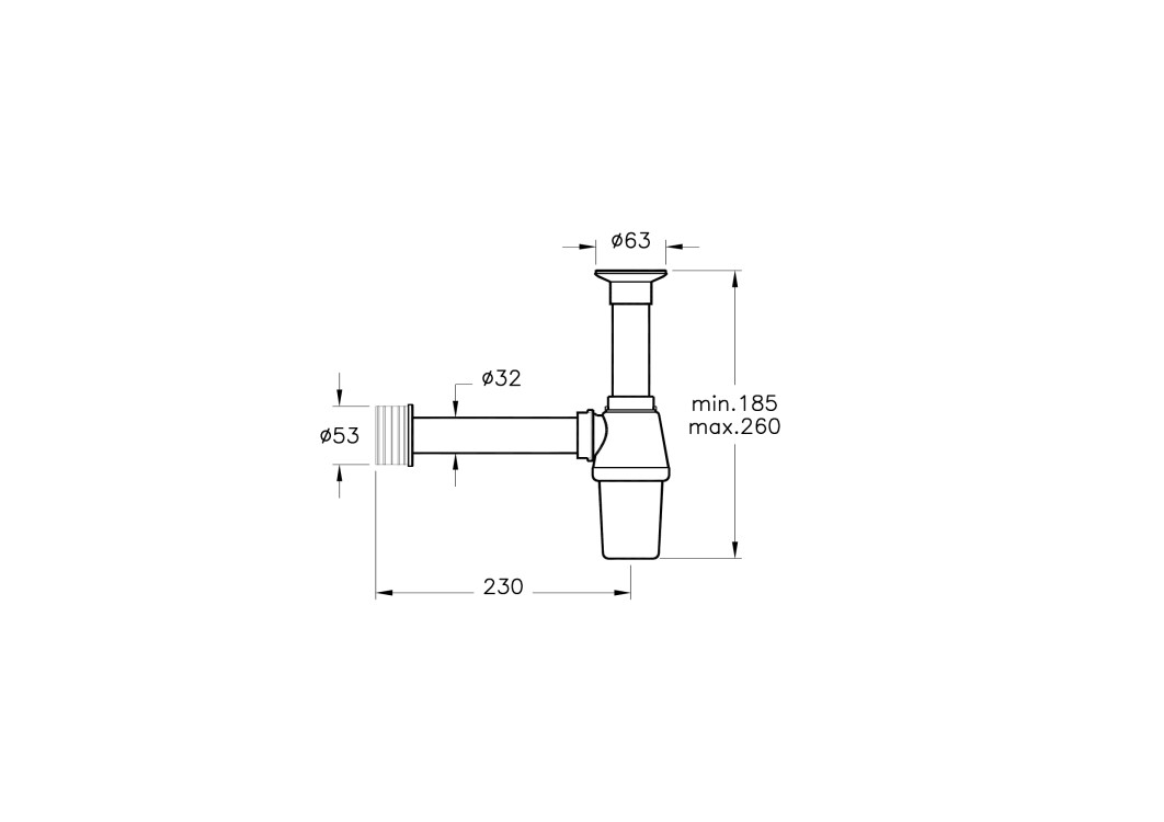 Сифон для раковины (пластиковый)