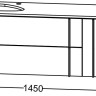 Тумба 145 см для раковины-чаши Jacob Delafon NOUVELLE VAGUE EB3043RU-E73