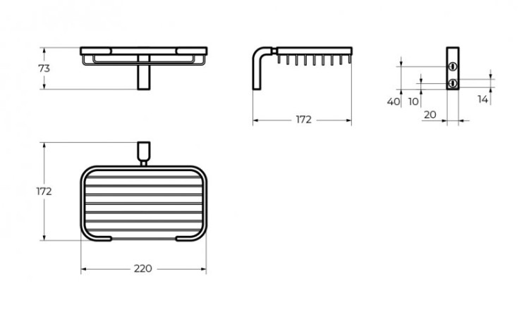 Мыльница подвесная Cezares CZR-F-8931