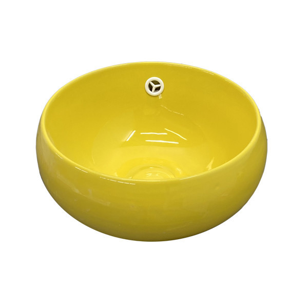 COMFORTY. Раковина детская COMFORTY 5004Y (жёлтая), с донным клапаном