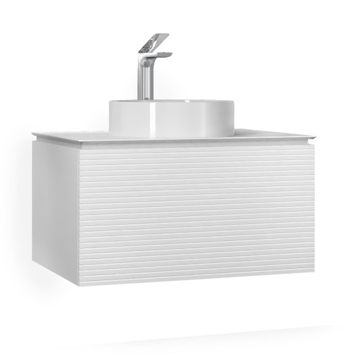 Тумба Stone 80 подвесная Белая