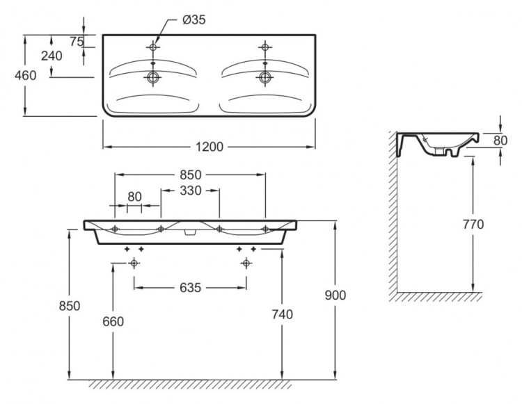 Раковина Jacob Delafon Replay 120 E4488-00